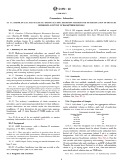 ASTM D4273-23 ASTM D4273-23 - Standard Test Method for Polyurethane Raw Materials: Determination of Primary Hydroxyl Content of Polyether Polyols - Page 4 preview