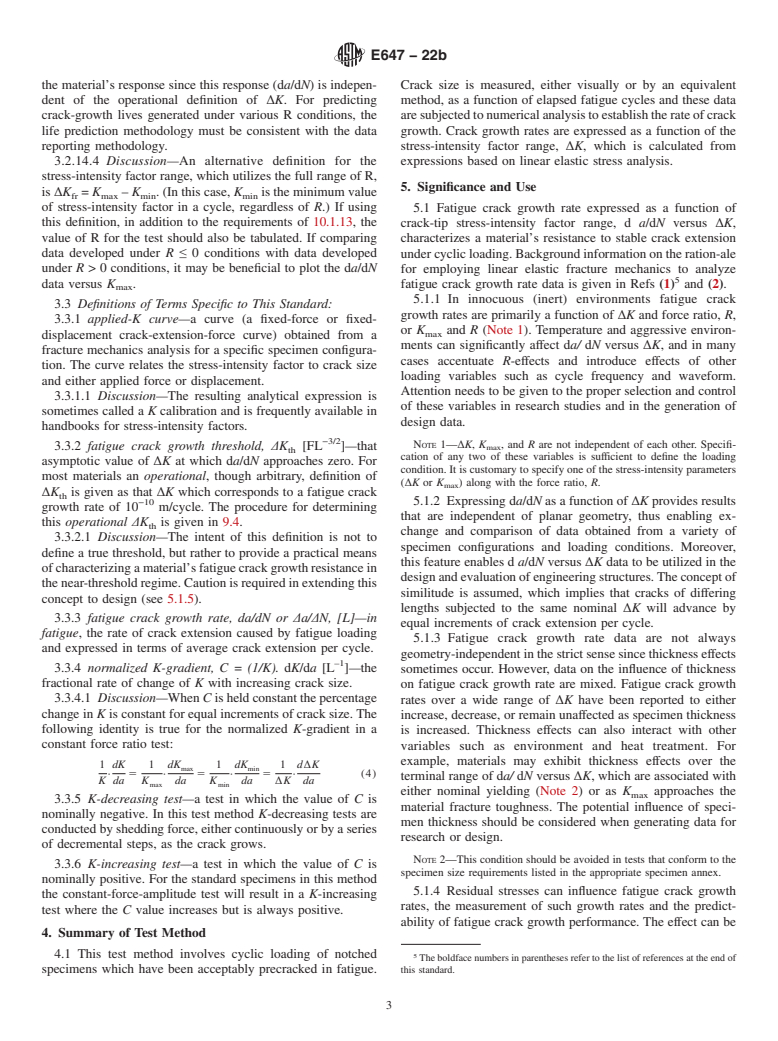 ASTM E647-22b - Standard Test Method for  Measurement of Fatigue Crack Growth Rates