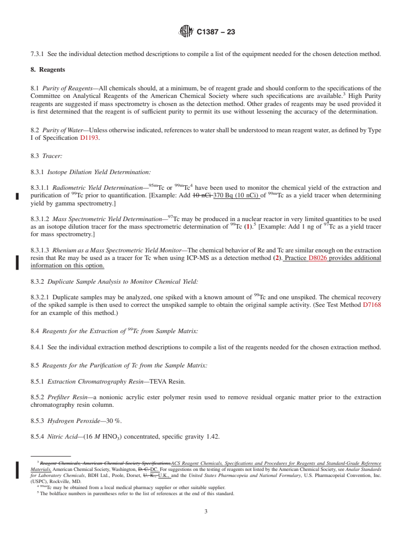 REDLINE ASTM C1387-23 - Standard Guide for  the Determination of Technetium-99 in Soil