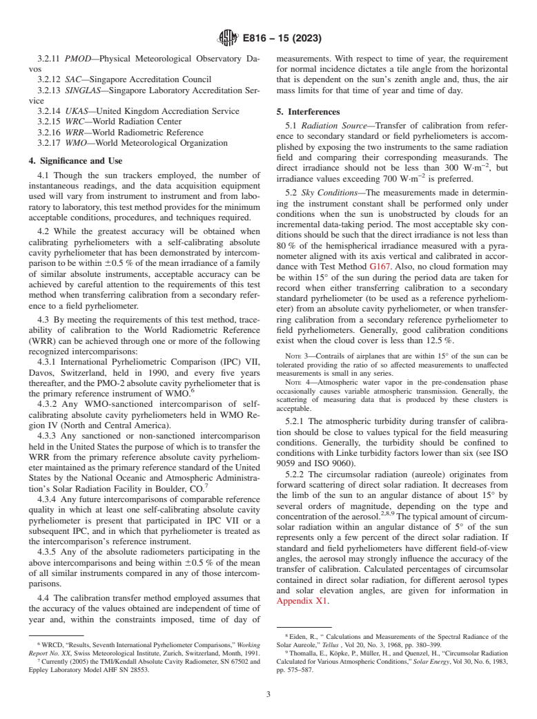 ASTM E816-15(2023) - Standard Test Method for  Calibration of Pyrheliometers by Comparison to Reference Pyrheliometers