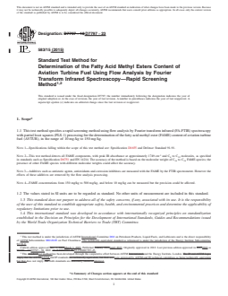 REDLINE ASTM D7797-23 - Standard Test Method for Determination of the Fatty Acid Methyl Esters Content of Aviation  Turbine Fuel Using Flow Analysis by Fourier Transform Infrared Spectroscopy—Rapid  Screening Method