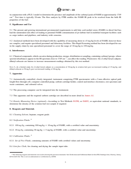 REDLINE ASTM D7797-23 - Standard Test Method for Determination of the Fatty Acid Methyl Esters Content of Aviation  Turbine Fuel Using Flow Analysis by Fourier Transform Infrared Spectroscopy—Rapid  Screening Method