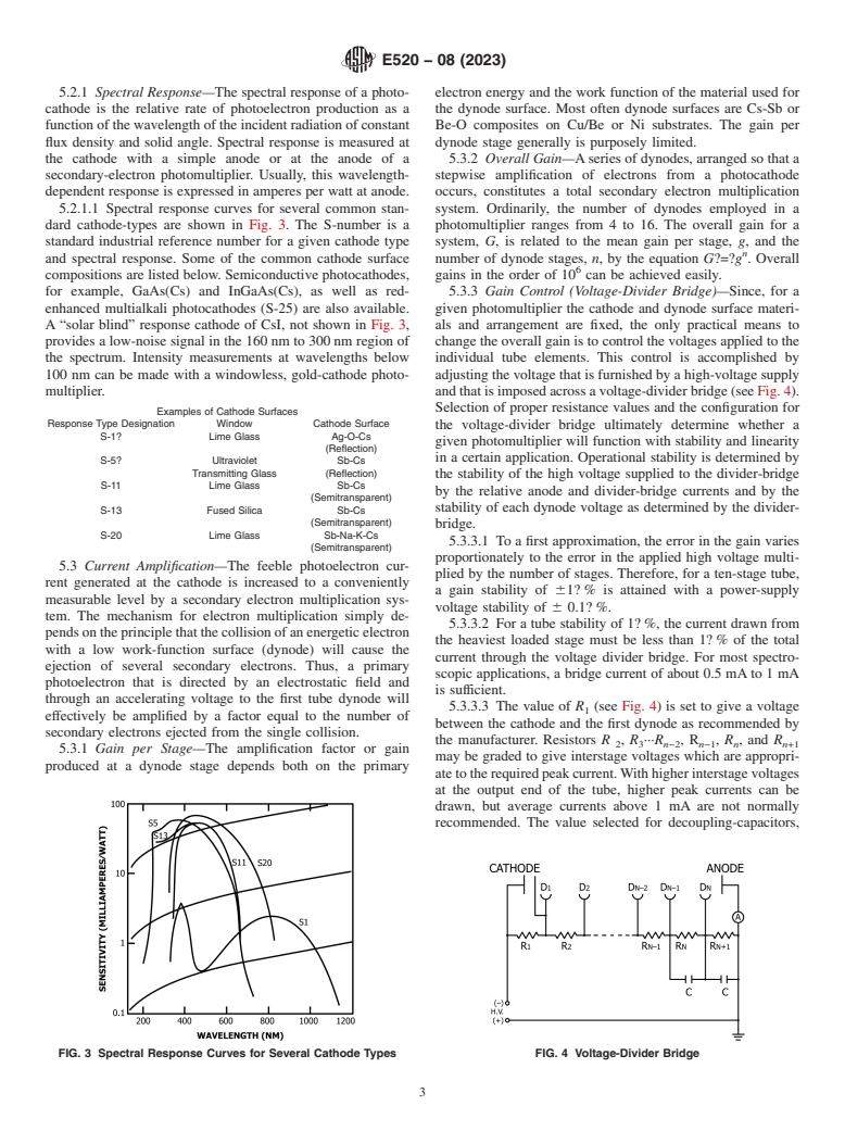 ASTM E520-08(2023) - Standard Practice for  Describing Photomultiplier Detectors in Emission and Absorption  Spectrometry