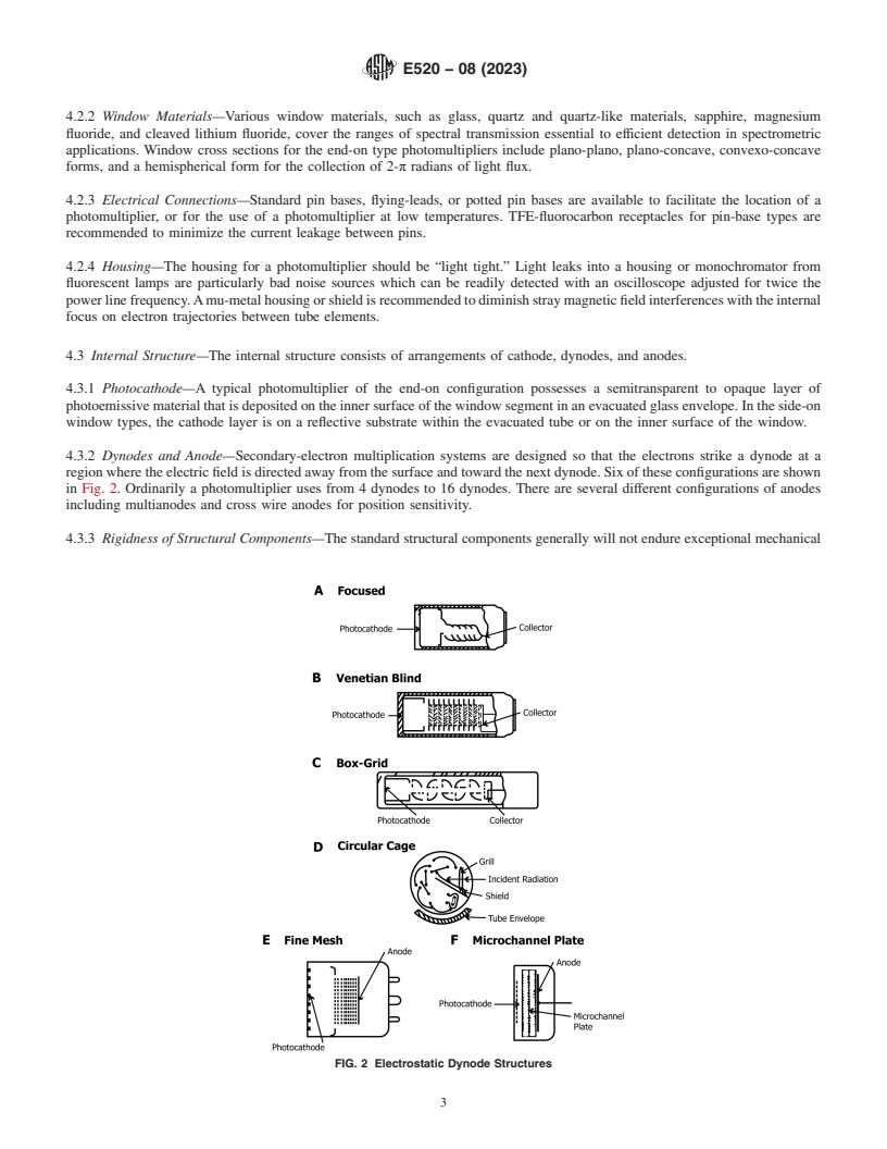 REDLINE ASTM E520-08(2023) - Standard Practice for  Describing Photomultiplier Detectors in Emission and Absorption  Spectrometry