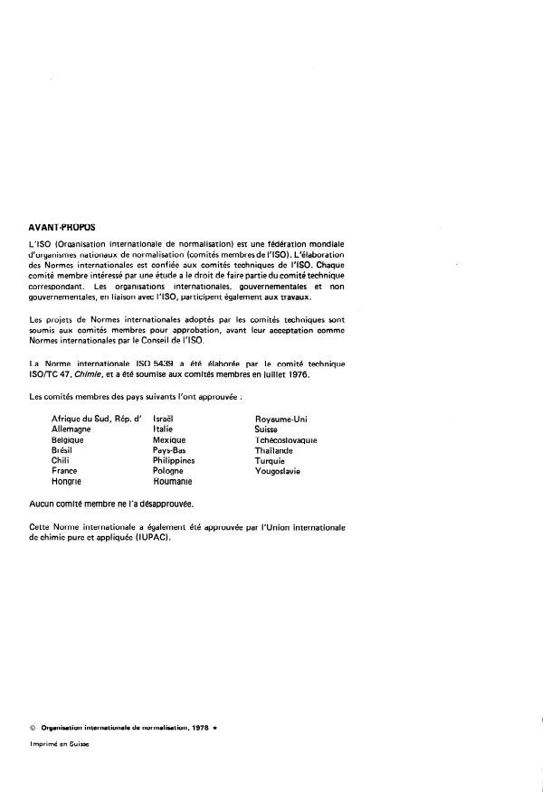ISO 5439:1978 ISO 5439:1978 - Spaths fluor pour la fabrication de l'acide fluorhydrique -- Dosage du fluor utilisable -- Méthode potentiométrique apres distillation - Page 2 preview