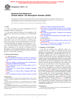 ASTM D2414-23 ASTM D2414-23 - Standard Test Method for Carbon Black—Oil Absorption Number (OAN)