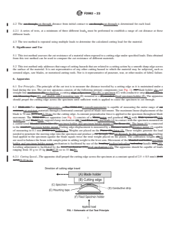 ASTM F2992-23 REDLINE ASTM F2992-23 - Standard Test Method for Measuring Cut Resistance of Materials Used in Protective Clothing with Tomodynamometer Test Equipment - Page 3 preview
