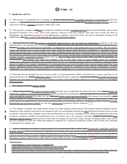 ASTM F1983-23 REDLINE ASTM F1983-23 - Standard Practice for Assessment of Selected Tissue Effects of Absorbable Biomaterials for Implant Applications - Page 3 preview