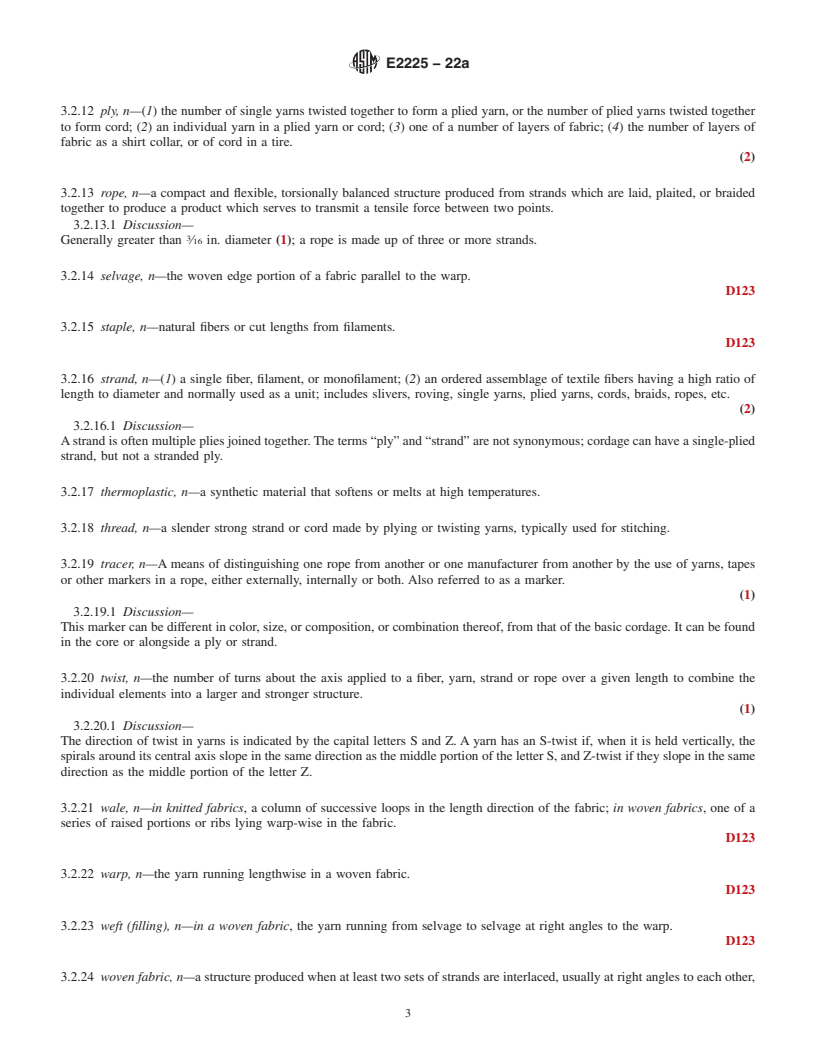 REDLINE ASTM E2225-22a - Standard Guide for Forensic Examination of Fabrics and Cordage