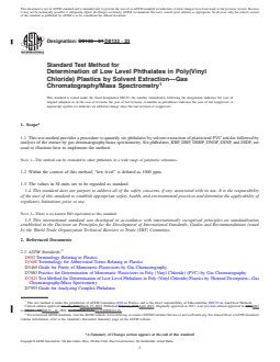 REDLINE ASTM D8133-23 - Standard Test Method for Determination of Low Level Phthalates in Poly(Vinyl Chloride)  Plastics by Solvent Extraction—Gas Chromatography/Mass Spectrometry