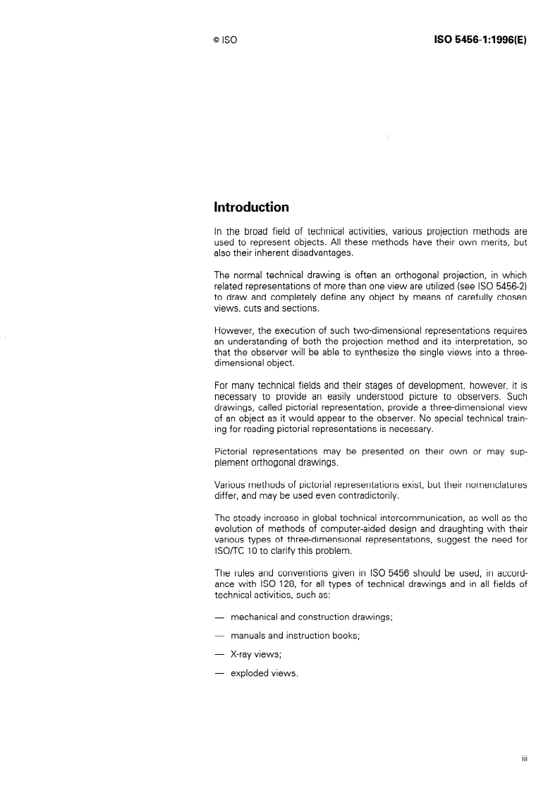 ISO 5456-1:1996 - Technical drawings — Projection methods — Part 1: Synopsis
Released:6/20/1996