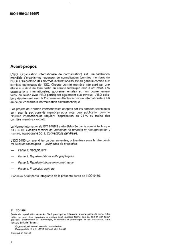 ISO 5456-2:1996 ISO 5456-2:1996 - Dessins techniques -- Méthodes de projection - Page 2 preview