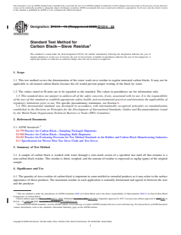 ASTM D1514-23 REDLINE ASTM D1514-23 - Standard Test Method for Carbon Black—Sieve Residue