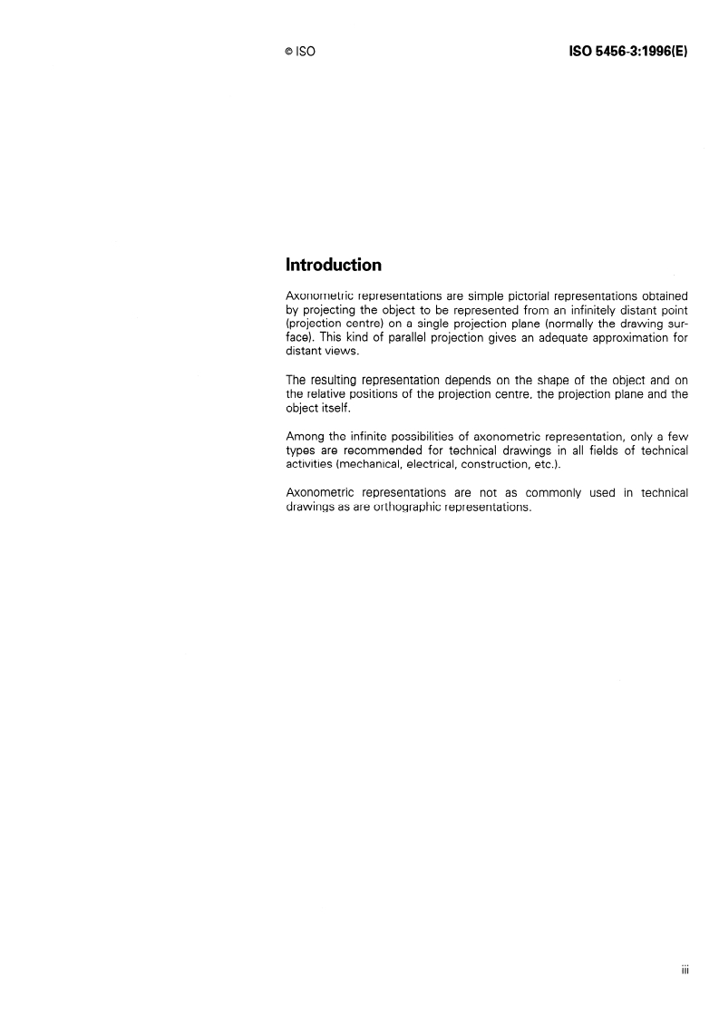 ISO 5456-3:1996 - Technical drawings — Projection methods — Part 3: Axonometric representations
Released:6/20/1996