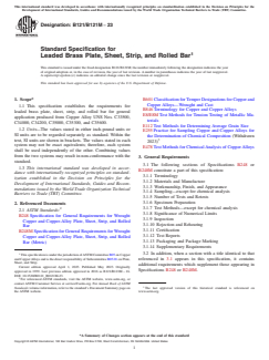ASTM B121/B121M-23 ASTM B121/B121M-23 - Standard Specification for Leaded Brass Plate, Sheet, Strip, and Rolled Bar - Page 1 preview
