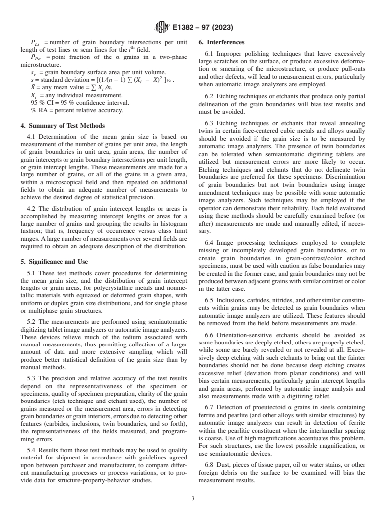 ASTM E1382-97(2023) - Standard Test Methods for  Determining Average Grain Size Using Semiautomatic and Automatic  Image Analysis