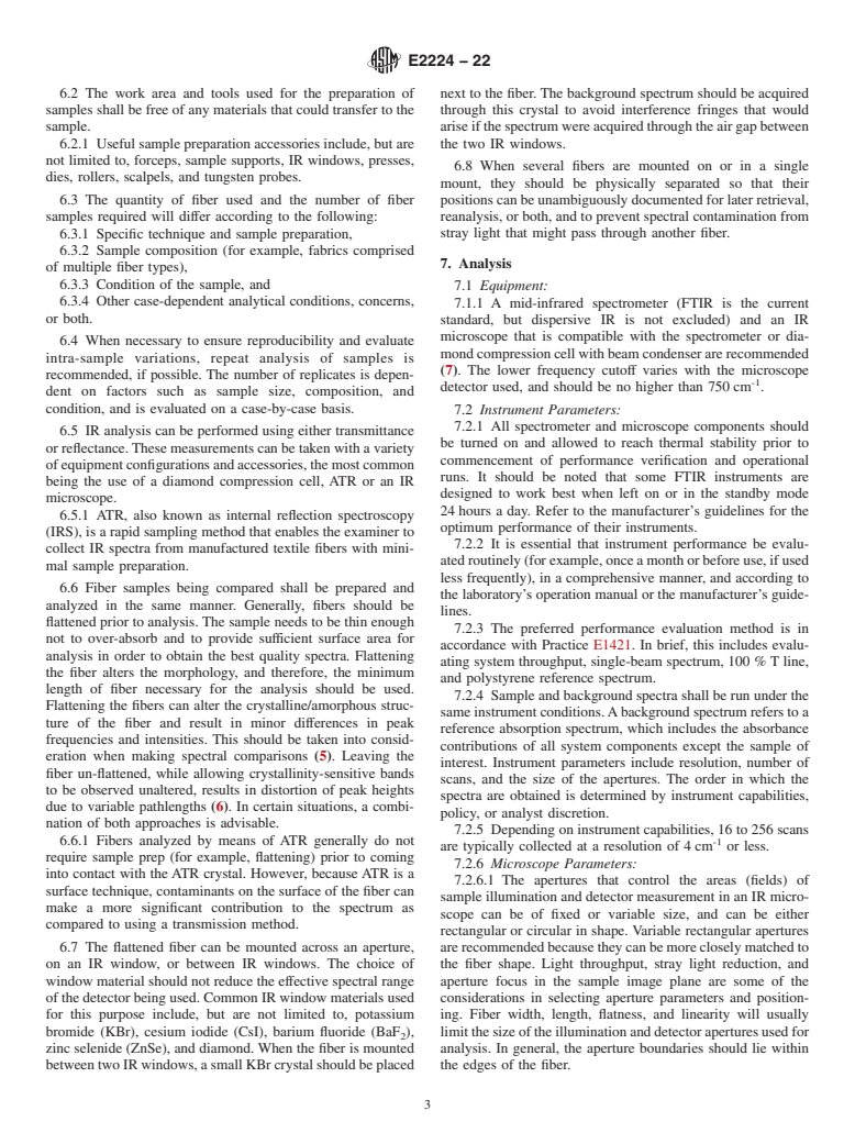 ASTM E2224-22 - Standard Guide for  Forensic Analysis of Fibers by Infrared Spectroscopy