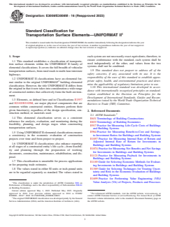 ASTM E3008/E3008M-16(2023) - Standard Classification for Transportation Surface Elements—UNIFORMAT II
