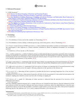 ASTM D7418-23 REDLINE ASTM D7418-23 - Standard Practice for Set-Up and Operation of Fourier Transform Infrared (FT-IR) Spectrometers for In-Service Oil Condition Monitoring - Page 2 preview