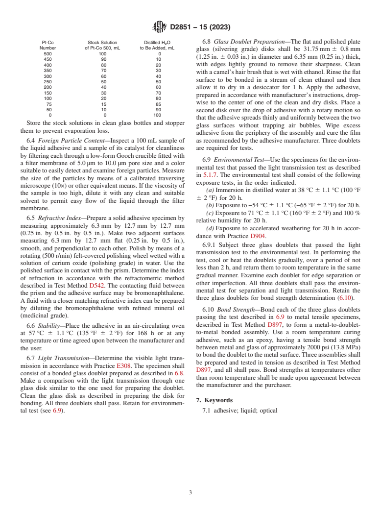 ASTM D2851-15(2023) - Standard Specification for Liquid Optical Adhesive