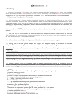 ASTM D6264/D6264M-23 REDLINE ASTM D6264/D6264M-23 - Standard Test Method for Measuring the Damage Resistance of a Fiber-Reinforced Polymer-Matrix Composite to a Concentrated Quasi-Static Indentation Force - Page 3 preview