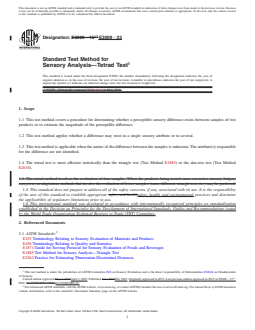ASTM E3009-23 REDLINE ASTM E3009-23 - Standard Test Method for Sensory Analysis—Tetrad Test