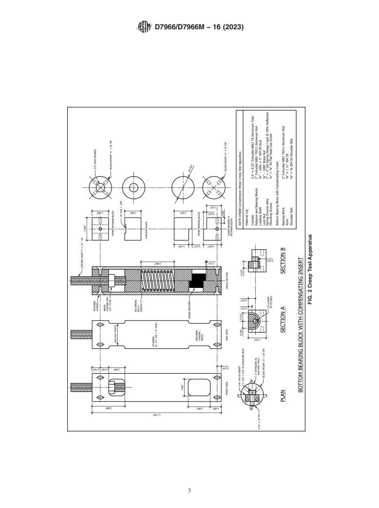 ASTM D7966/D7966M-16(2023) - Standard Test Method for Resistance to Creep of Adhesives in Static Shear by Compression  Loading (Wood-to-Wood)