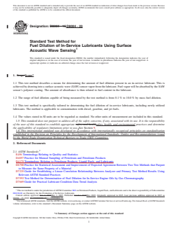 ASTM D8004-23 REDLINE ASTM D8004-23 - Standard Test Method for Fuel Dilution of In-Service Lubricants Using Surface Acoustic Wave Sensing - Page 1 preview