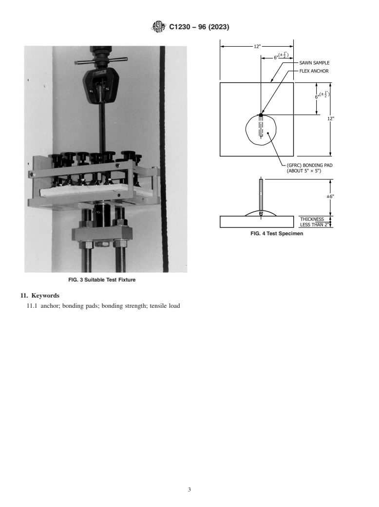 ASTM C1230-96(2023) - Standard Test Method for  Performing Tension Tests on Glass-Fiber Reinforced Concrete  (GFRC)  Bonding Pads