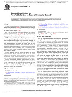 ASTM C230/C230M-23 ASTM C230/C230M-23 - Standard Specification for Flow Table for Use in Tests of Hydraulic Cement - Page 1 preview