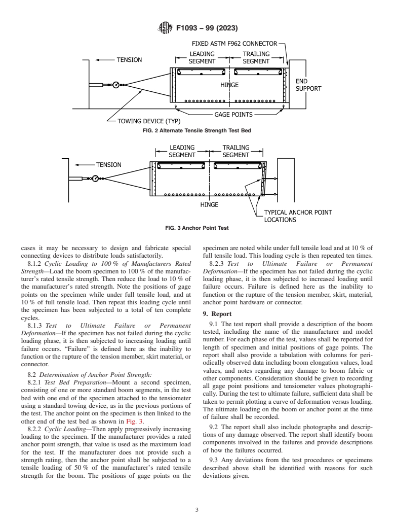 ASTM F1093-99(2023) - Standard Test Methods for  Tensile Strength Characteristics of Oil Spill Response Boom