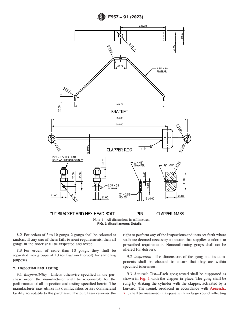 ASTM F957-91(2023) - Standard Specification for  Gong, Sound Signaling