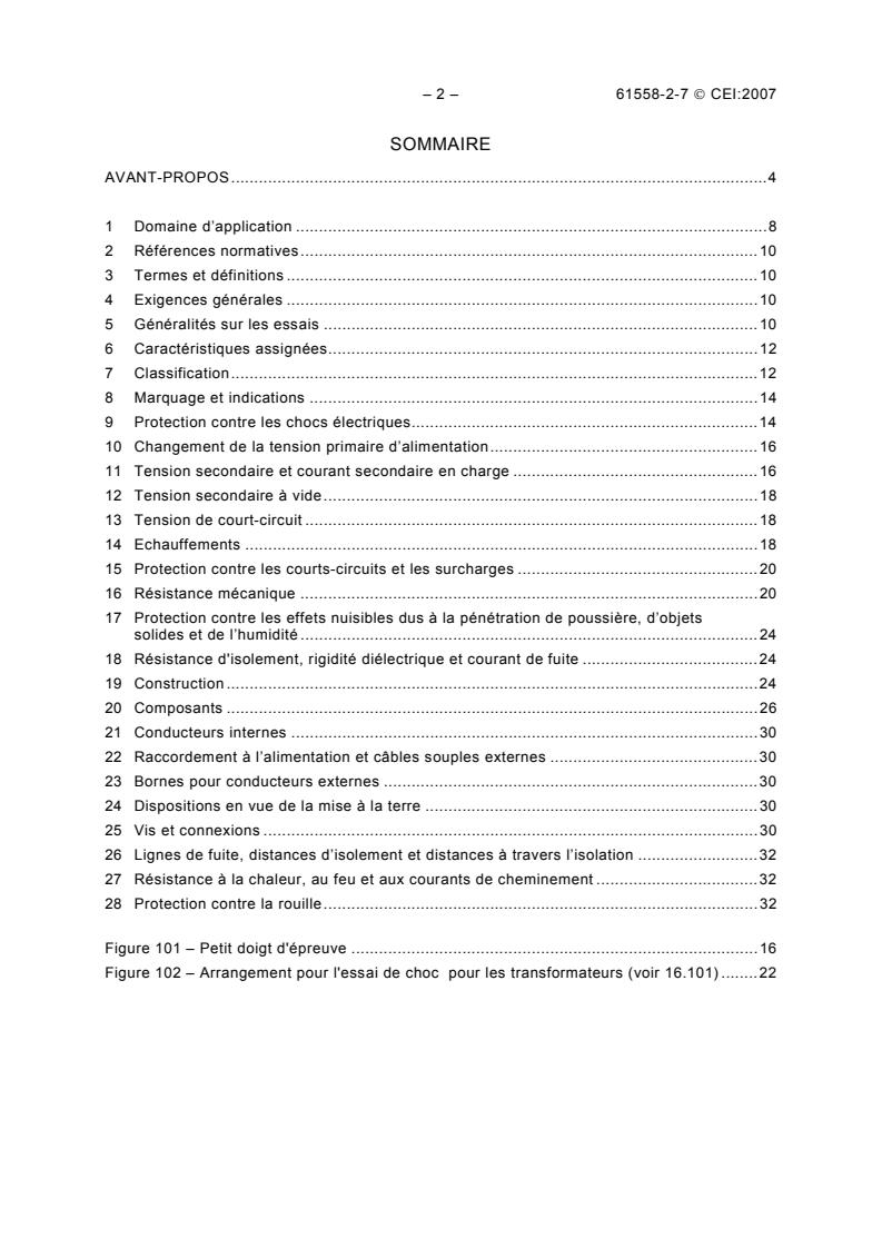 IEC 61558-2-7:2007 IEC 61558-2-7:2007 - Safety of power transformers, power supplies, reactors and similar products - Part 2-7: Particular requirements and tests for transformers and power supplies for toys - Page 4 preview