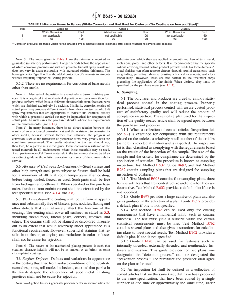 ASTM B635-00(2023) - Standard Specification for Coatings of Cadmium-Tin Mechanically Deposited