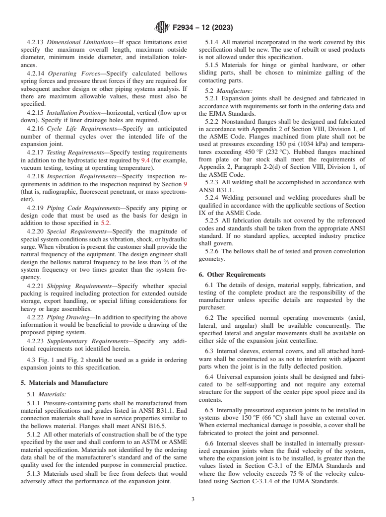 ASTM F2934-12(2023) - Standard Specification for  Circular Metallic Bellows Type Expansion Joint for HVAC Piping   Applications