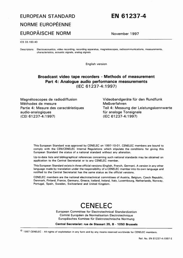 EN 61237-4:1999