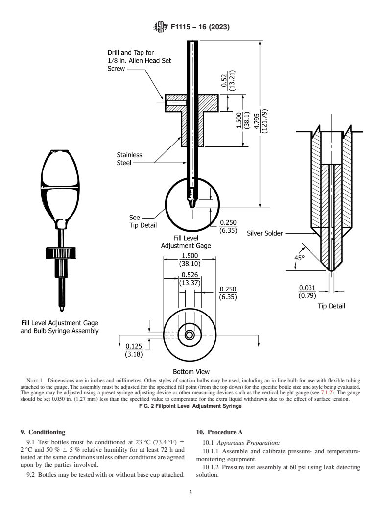 ASTM F1115-16(2023) - Standard Test Method for  Determining the Carbon Dioxide Loss of Beverage Containers