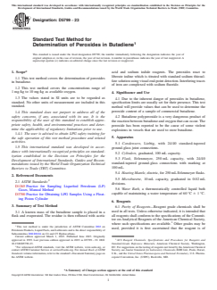 ASTM D5799-23 ASTM D5799-23 - Standard Test Method for Determination of Peroxides in Butadiene - Page 1 preview