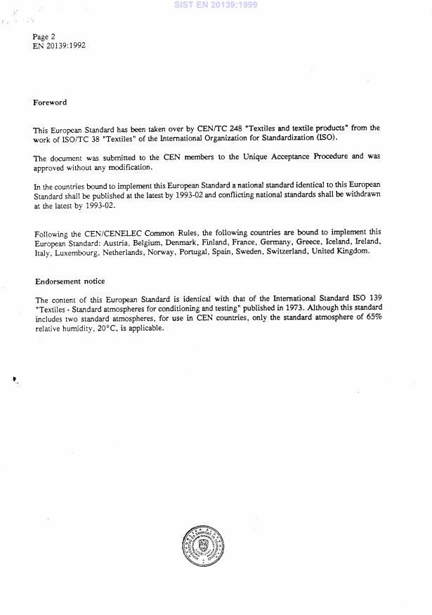 EN 20139:1992 EN 20139:1999 - Page 4 preview