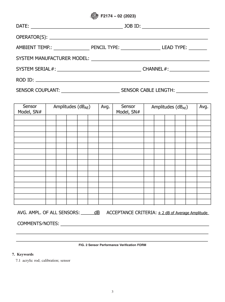 ASTM F2174-02(2023) - Standard Practice for  Verifying Acoustic Emission Sensor Response