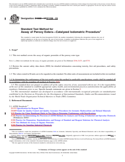 REDLINE ASTM E1228-23 - Standard Test Method for Assay of Peroxy Esters—Catalyzed Iodometric Procedure