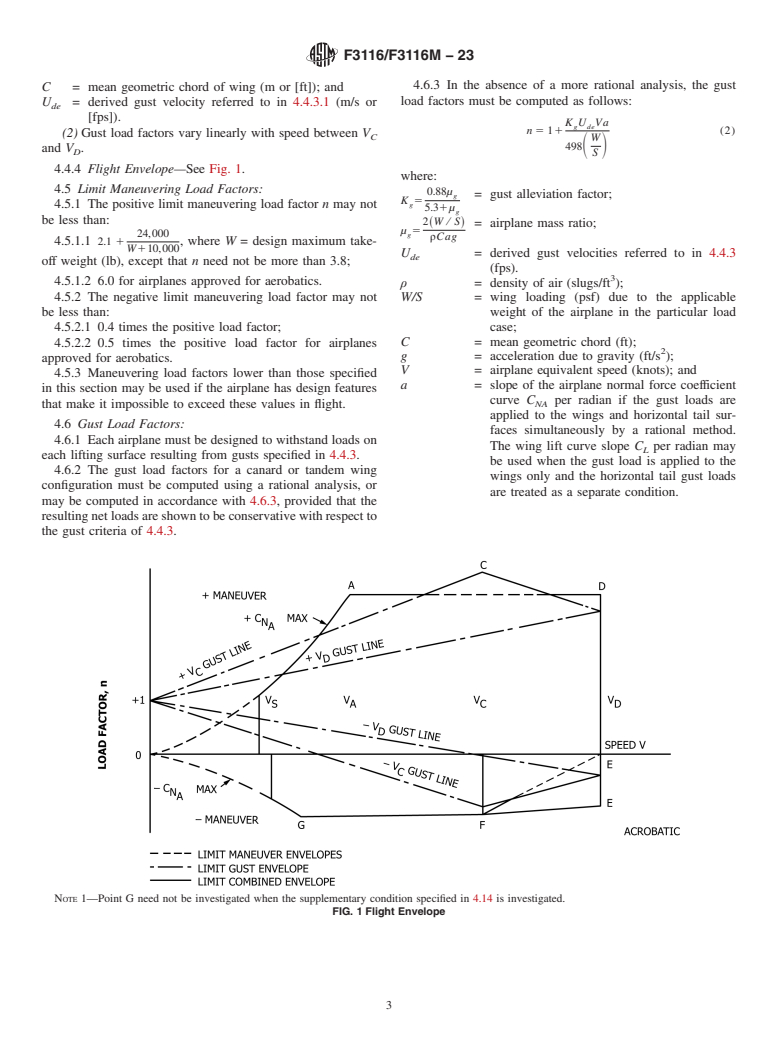 ASTM F3116/F3116M-23 - Standard Specification for Design Loads and Conditions