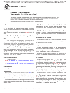 ASTM D1200-23 ASTM D1200-23 - Standard Test Method for Viscosity by Ford Viscosity Cup - Page 1 preview