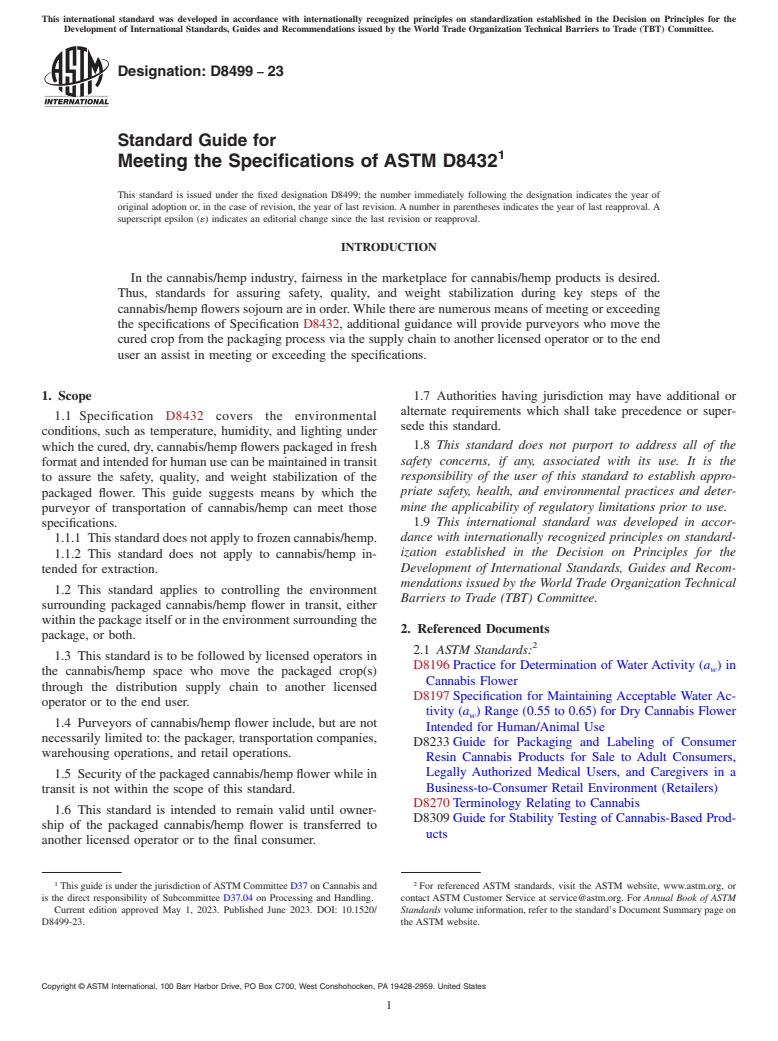 ASTM D8499-23 - Standard Guide for Meeting the Specifications of ASTM D8432