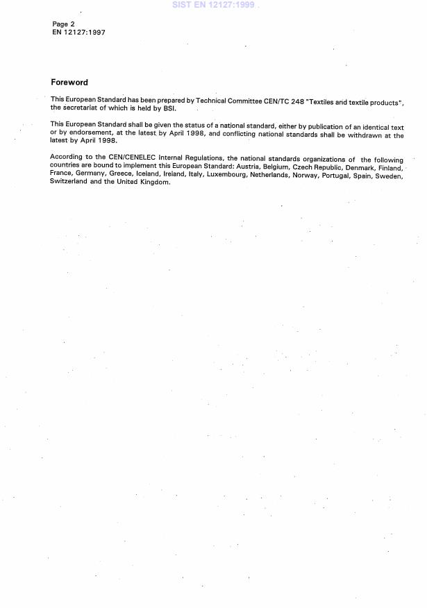 EN 12127:1997 EN 12127:1999 - Page 4 preview