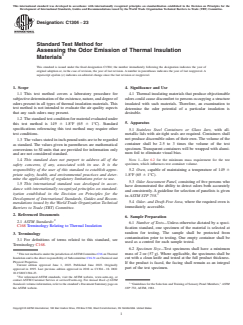 ASTM C1304-23 ASTM C1304-23 - Standard Test Method for Assessing the Odor Emission of Thermal Insulation Materials - Page 1 preview