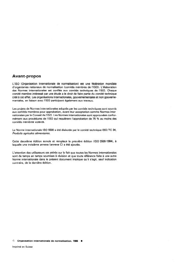 ISO 5500:1986 ISO 5500:1986 - Tourteaux de graines oléagineuses -- Échantillonnage - Page 2 preview