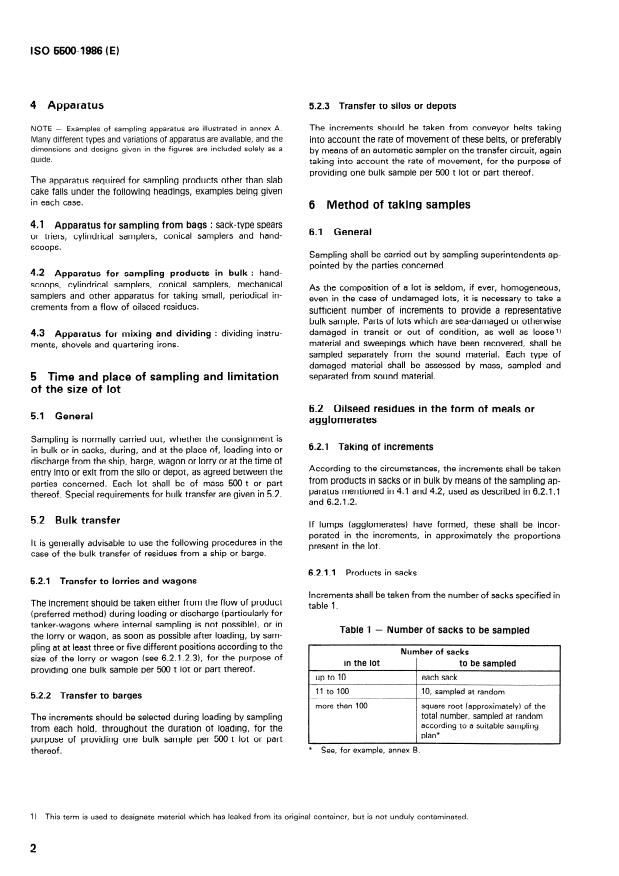 ISO 5500:1986 ISO 5500:1986 - Oilseed residues -- Sampling - Page 4 preview