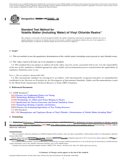 ASTM D3030-23 REDLINE ASTM D3030-23 - Standard Test Method for Volatile Matter (Including Water) of Vinyl Chloride Resins - Page 1 preview