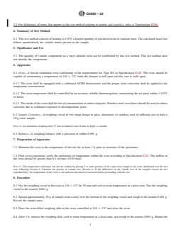 ASTM D3030-23 REDLINE ASTM D3030-23 - Standard Test Method for Volatile Matter (Including Water) of Vinyl Chloride Resins - Page 2 preview